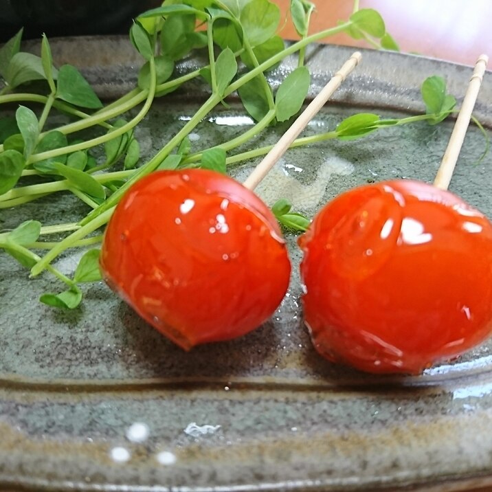 プチトマトの蜂蜜飴がけ